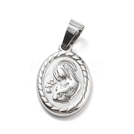 201 Stainless Steel Pendants STAS-O111-05P-1