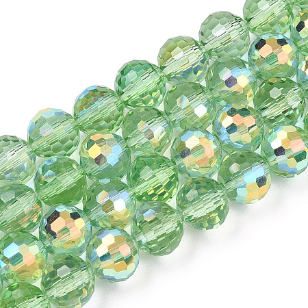 Transparent Electroplate Glass Beads Strands EGLA-N012-001-B13-1
