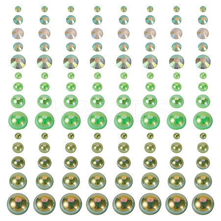 Half Round ABS Plastic Cabochons FIND-TAC0038-08F-1