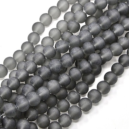 Baking Paint Transparent Glass Bead Strands GLAA-S031-4mm-12-1
