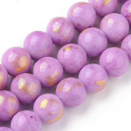 Natural Mashan Jade Beads Strands G-F670-A09-6mm-1