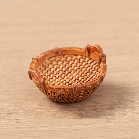 Resin Bamboo Rattan Miniature Basket Ornaments PW-WG81F97-15-1
