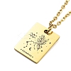 Birthday Flower 304 Stainless Steel Pendant Nacklaces For Women STAS-S124-03G-11-1