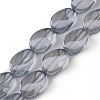 Transparent Electroplate Glass Bead Strands EGLA-C001-M-2