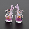 Imitation Bubble Tea Transparent Resin Pendants LS-RESI-T052-04D-2