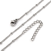 2MM 304 Stainless Steel Satellite Chain Necklaces NJEW-T016-24P-4