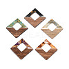 Opaque Resin & Walnut Wood Pendants RESI-T060-52M-1