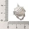Brass Micro Pave Cubic Zirconia Pendants KK-A228-01P-3