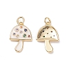 Brass Micro Pave Colorful Cubic Zirconia Pendants X-KK-C100-09G-5