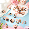 20Pcs 10 Styles Resin and Walnut Pendants WOOD-TA0002-73A-6
