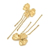 Ion Plating(IP) 304 Stainless Steel Chain Tassel Stud Earrings EJEW-G400-06G-2