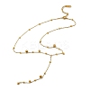 304 Stainless Steel Round Ball Link Chain Y Necklaces for Women LS-NJEW-A059-03G-2