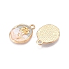 Rack Plating Alloy Enamel Pendants ENAM-N056-409A-2