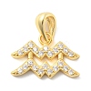 925 Sterling Silver Micro Pave Clear Cubic Zirconia Pendants LS-STER-Z012-06G-06-1