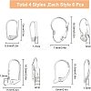 24Pcs 4 Styles Brass Leverback Earring Findings KK-SC0002-28S-2