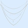2Pcs 2 Colors Alloy Chains Neck Strap for Eyeglasses AJEW-GF0011-78-6