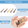 40Pcs 5 Colors Alloy Cord Ends FIND-GF0007-30-6