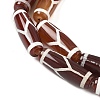Rice Shape Tibetan Style dZi Beads Strands G-A269-A21-01-4