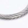 Tarnish Resistant 304 Stainless Steel Torque Bangles BJEW-G584-38P-2