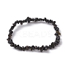 Natural Obsidian Chips Beaded Stretch Bracelets for Women BJEW-JB10046-12-2