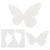 3Pcs 3 Styles Acrylic Quilting Templates AJEW-DR0001-72-1