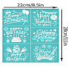 Happy Birthday Theme Self-Adhesive Silk Screen Printing Stencil X1-DIY-WH0338-328-2