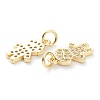 Brass Micro Pave Clear Cubic Zirconia Pendants LS-ZIRC-J041-15-2
