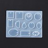 Geometrical Shape & Puzzle Piece Pendant Silicone Molds X-DIY-D076-03-4