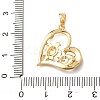 Brass Micro Pave Clear Cubic Zirconia Pendants CU-CBA8A7D-02G-G-3