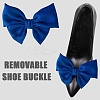 Detachable Ribbon Satin Bowknot Shoe Decoration AJEW-WH0502-33E-1