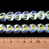 Electroplate Transparent Glass Beads Strands EGLA-N056-01A-13-4