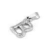 Non-Tarnish 304 Stainless Steel Pendants STAS-F235-01P-B-2