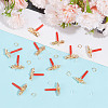 DIY Bowknot Brass Stud Earring Making Findings Kits DIY-GO0001-33-4