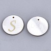 Natural Freshwater Shell Pendants SHEL-N027-04S-1