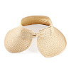 1Pc Women Straw Floppy Wide Brim Sun Hat AJEW-TA0002-59A-2