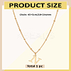 1Pc Brass Chain & 304 Stainless Steel Letter Pendant Necklaces NJEW-LP0001-35N-G-2