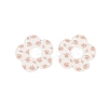 Flower Theme Printed Acrylic Pendants OACR-T028-06G-3