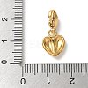 Heart 304 Stainless Steel Pendant Decorations STAS-G352-10G-3