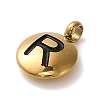 304 Stainless Steel Black Enamel Charms STAS-R009-01G-R-2