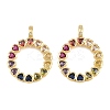 Brass Micro Pave Colorful Cubic Zirconia Pendants KK-L275-71H-G-1