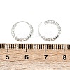 Brass Textured Hoop Earrings EJEW-F378-03A-S-5