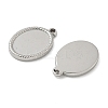 304 Stainless Steel Pendant Cabochon Settings STAS-D127-18B-P-2