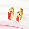 304 Stainless Steel Enamel Hoop Earrings EJEW-K268-19G-01-2