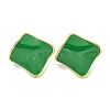 PVD Vacuum Plating 304 Stainless Steel & Enamel Stud Earrings for Women EJEW-G401-02G-04-2