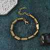 304 Stainless Steel Hexagon Link Chain Bracelets for Women Men BJEW-F488-16G-1