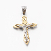 Easter Theme Womens Men's 201 Stainless Steel Crucifix Cross Pendants STAS-F010-46G-1