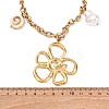 304 Stainless Steel Flower Pendant Necklaces NJEW-Z096-02G-3