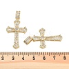 Brass Pave Clear Cubic Zirconia Pendants KK-U009-06B-G-3