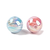 10Pcs UV Plating Colours Acrylic Beads OACR-S146-01K-3