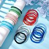 30Pcs 30 Styles Faceted Round Glass Beaded Stretch Bracelet Sets BJEW-JB10423-5